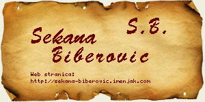 Sekana Biberović vizit kartica
